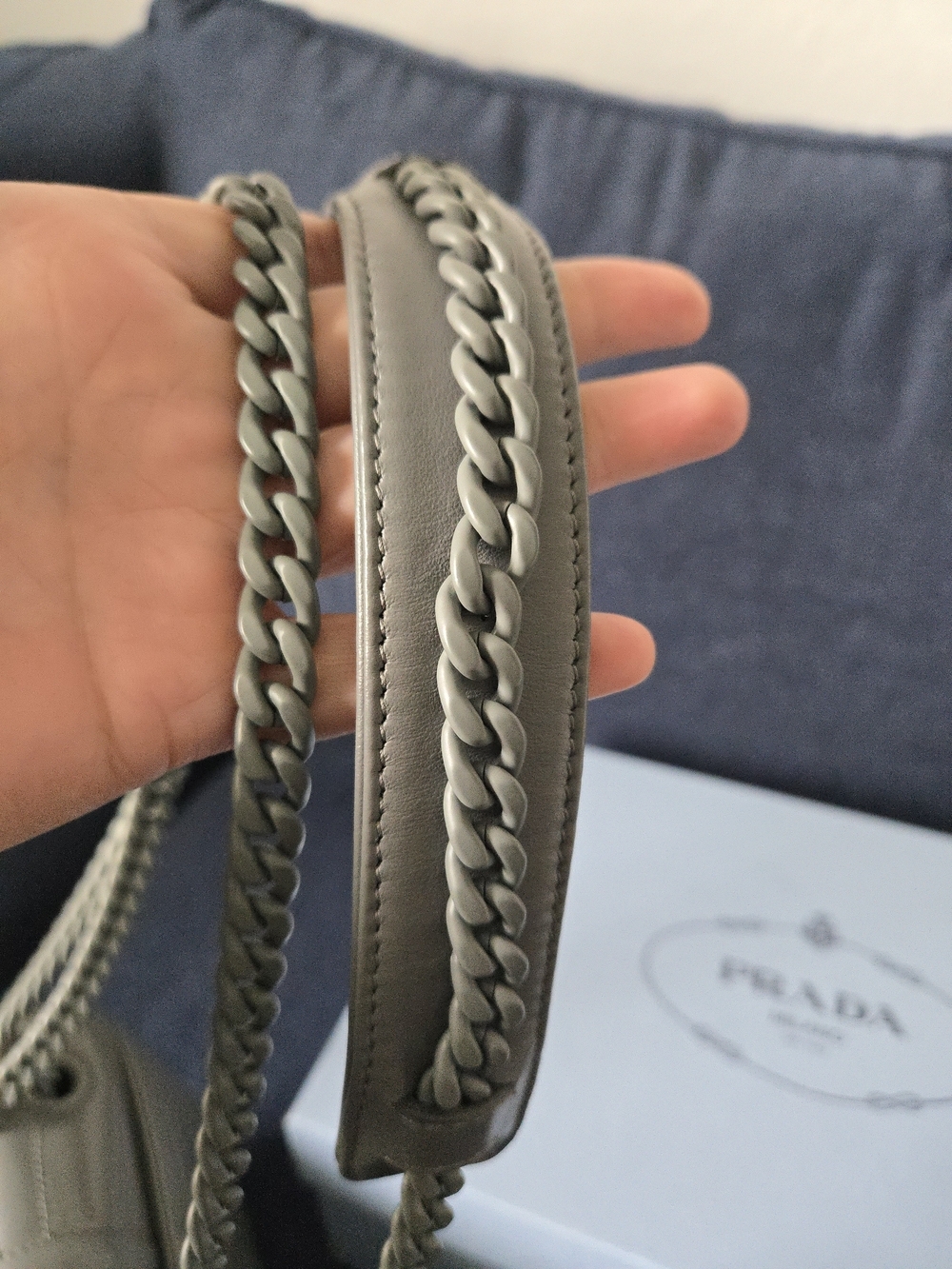 Prada Diagramme Bag Dark Gray - Picture 15 of 17